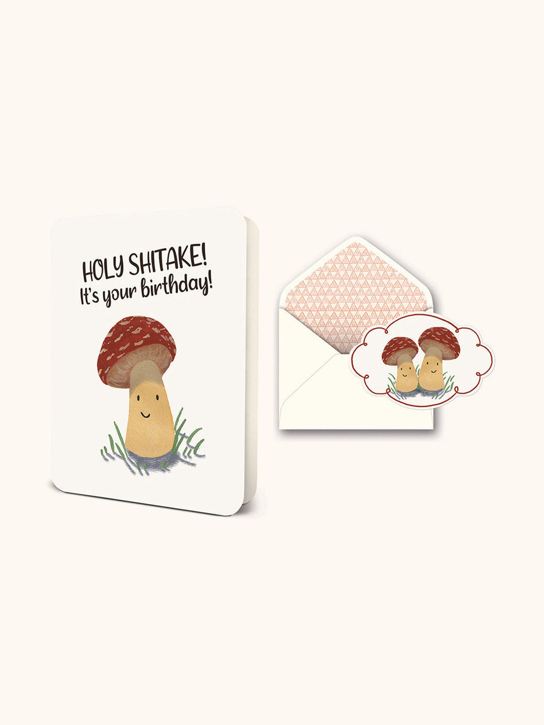 HOLY SHITAKE! DELUXE GREETING CARD