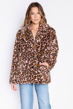 Load image into Gallery viewer, Printed Faux Fur Jacket
