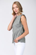 Load image into Gallery viewer, Olive Leopard Shoulder Pad Tee
