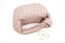 Load image into Gallery viewer, Ava Woven Knotted Handbag - Blush
