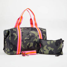 Load image into Gallery viewer, The Cassie Weekender Camo W/pink Straps
