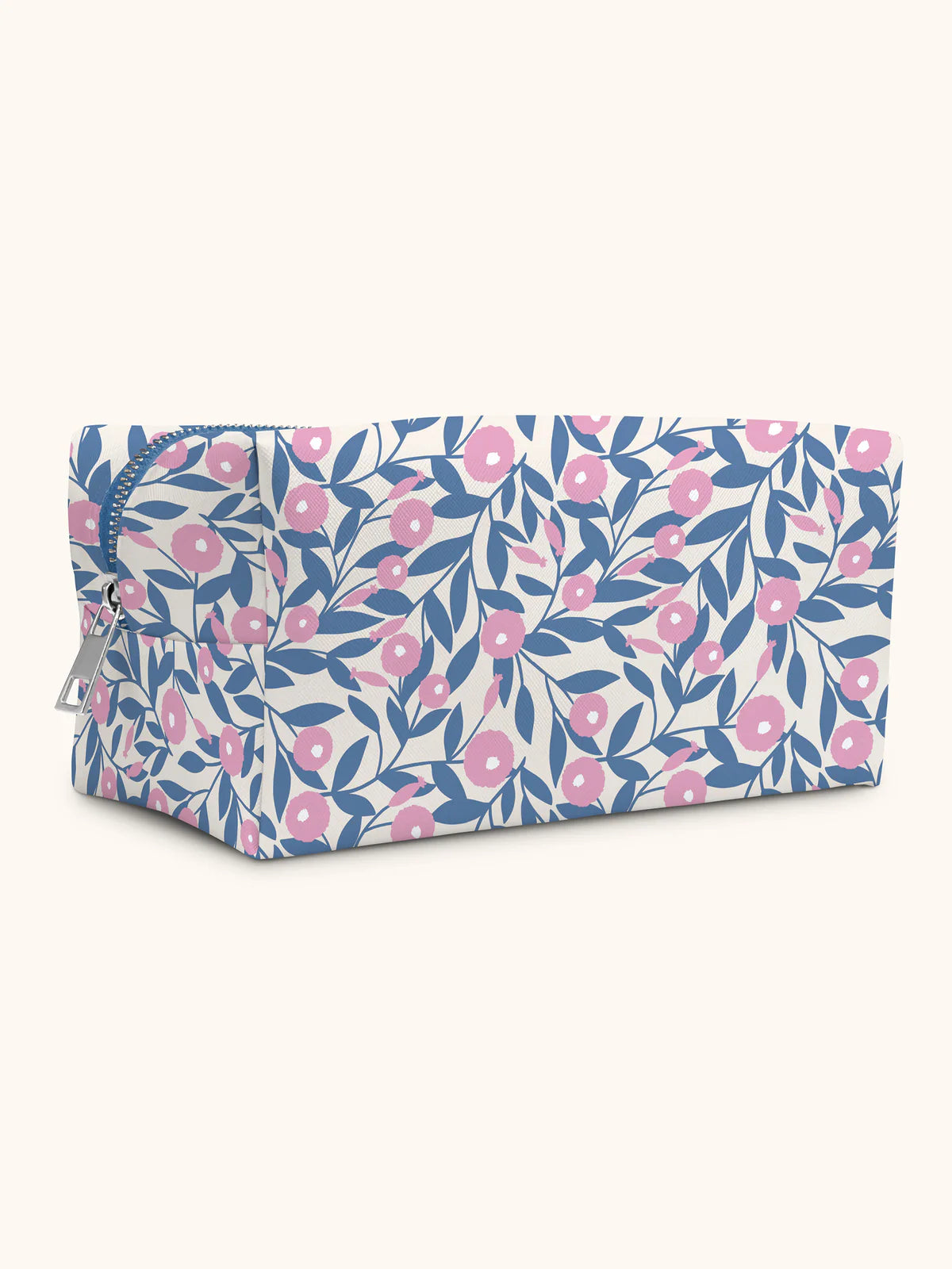 BLUSHING DAHLIAS LOAF COSMETIC POUCH