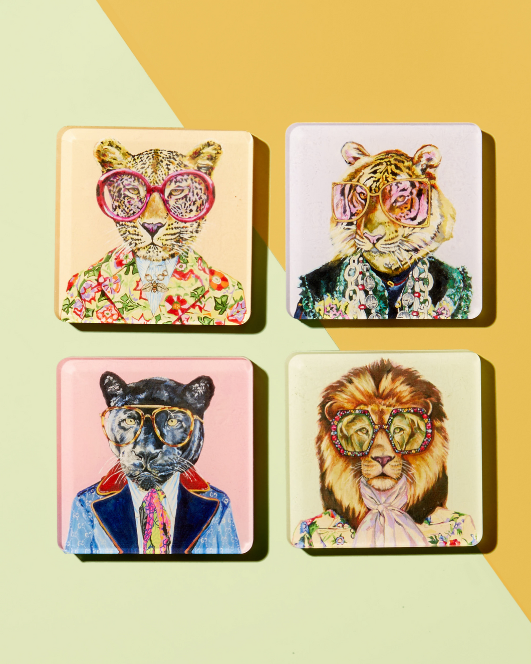 Big Cats Coasters (Set of 4)
