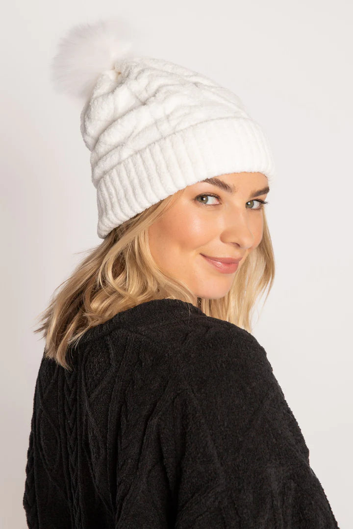 CABLE CREW LOUNGE BEANIE - IVORY