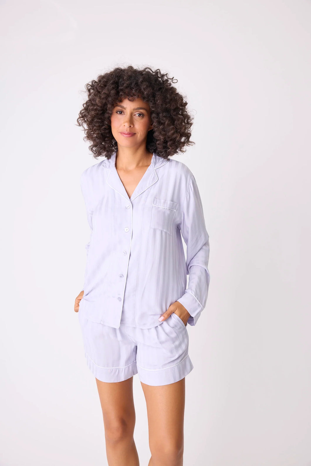 Sunday Sateen Stripe PJ Set