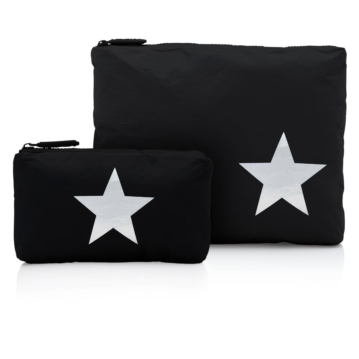 Set of Two Packs- Black with Silver Star