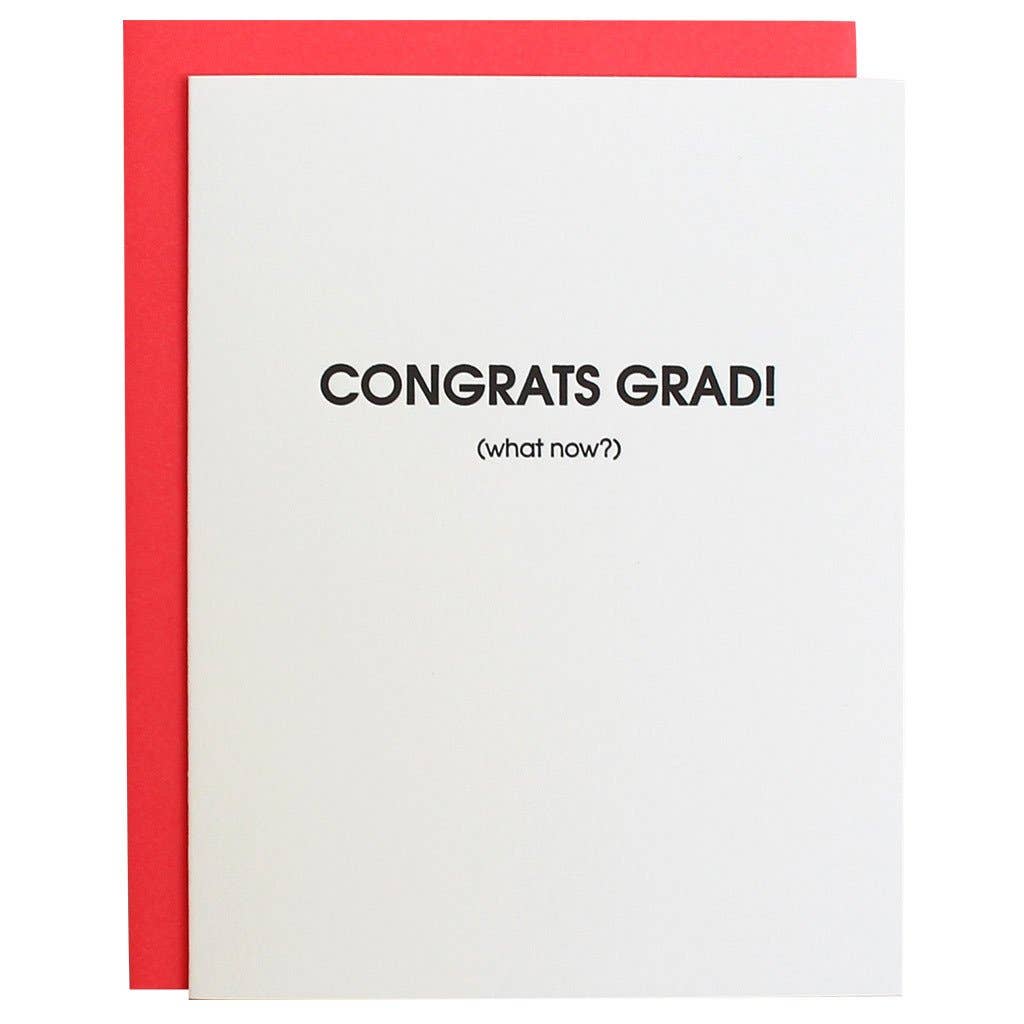 Congrats Grad, Now What? Letterpress Card