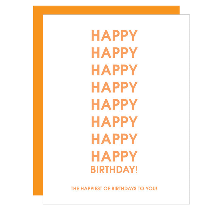 Happiest of Birthdays - Letterpress Card