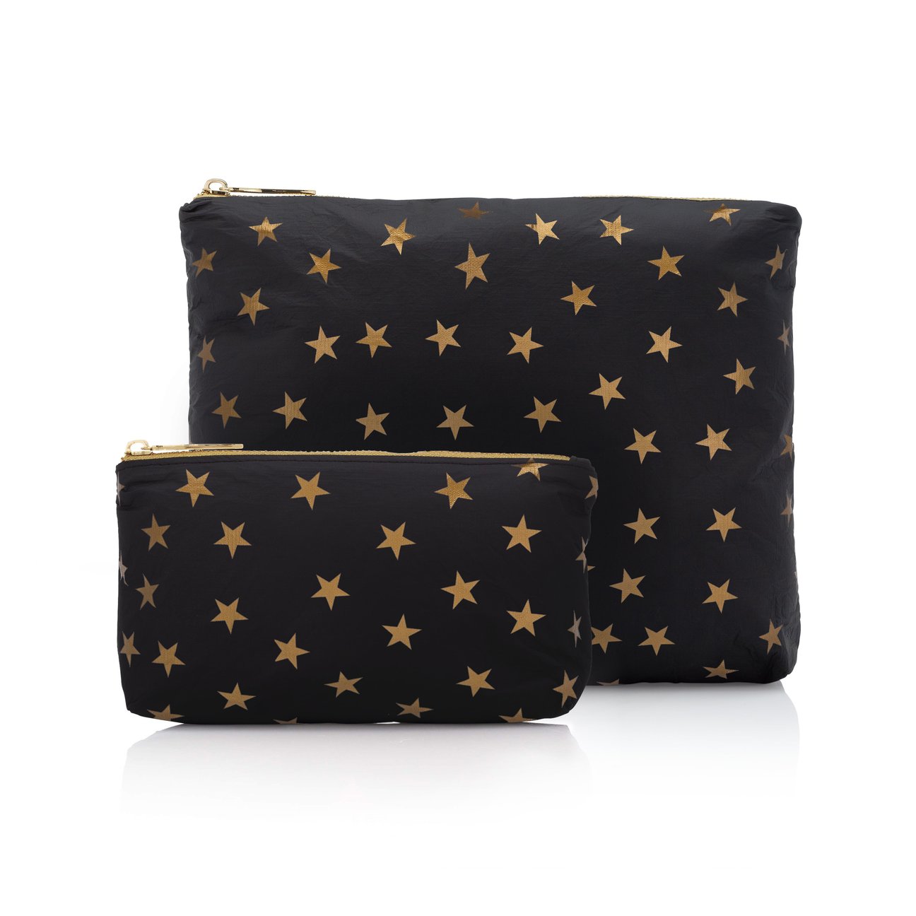 Set of Two - Black with Myriad Gold Stars