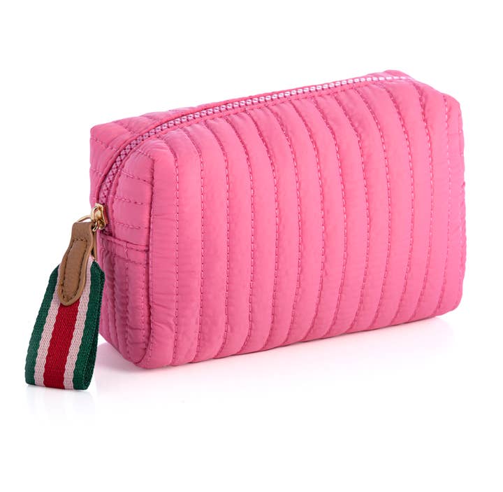 EZRA SMALL BOXY COSMETIC POUCH: Pink
