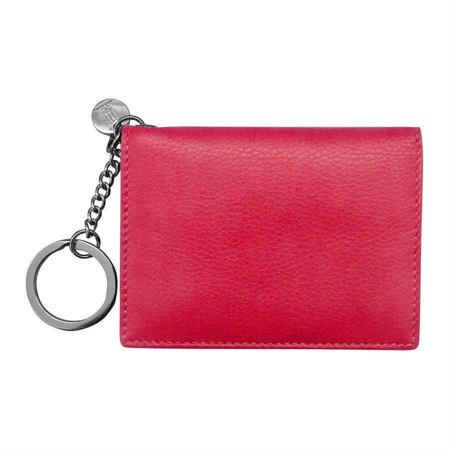 Key Ring Flap Card Case-Pink