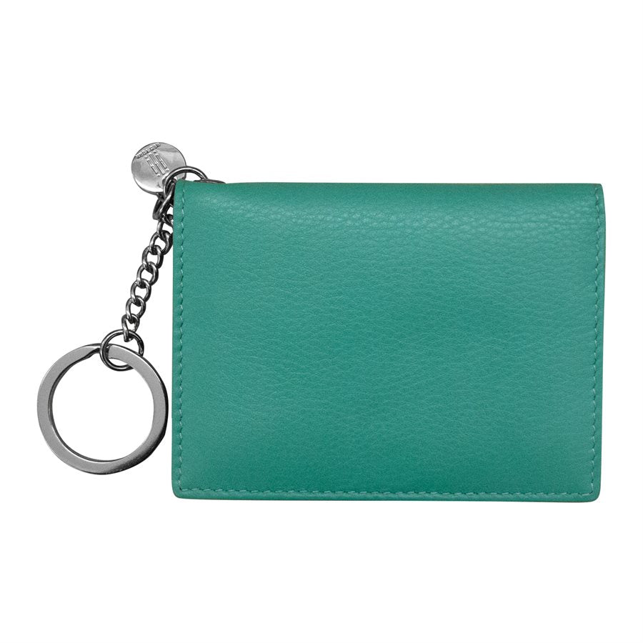 Key Ring Flap Card Case-Turquoise
