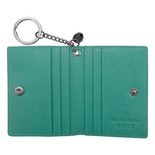 Load image into Gallery viewer, Key Ring Flap Card Case-Turquoise
