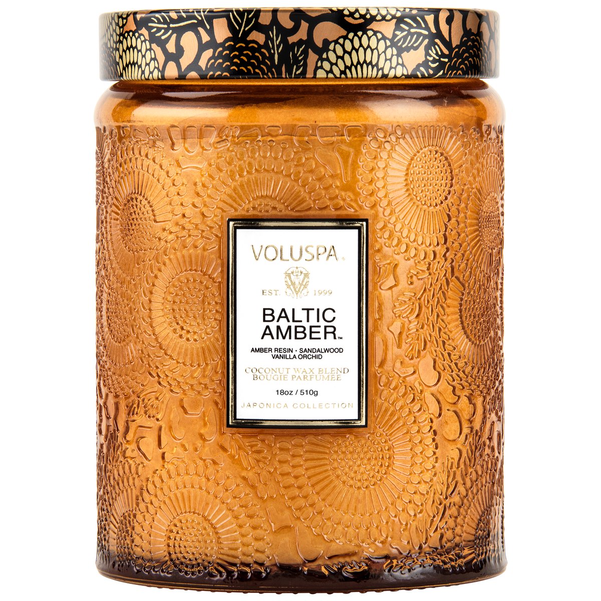 Baltic Amber Large Jar Candle with Lid