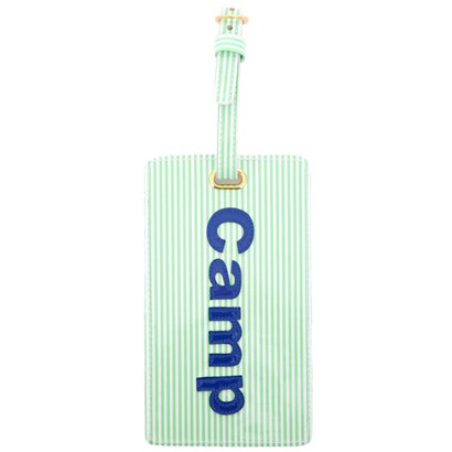 Green Stripe Luggage Tag
with Navy Camp