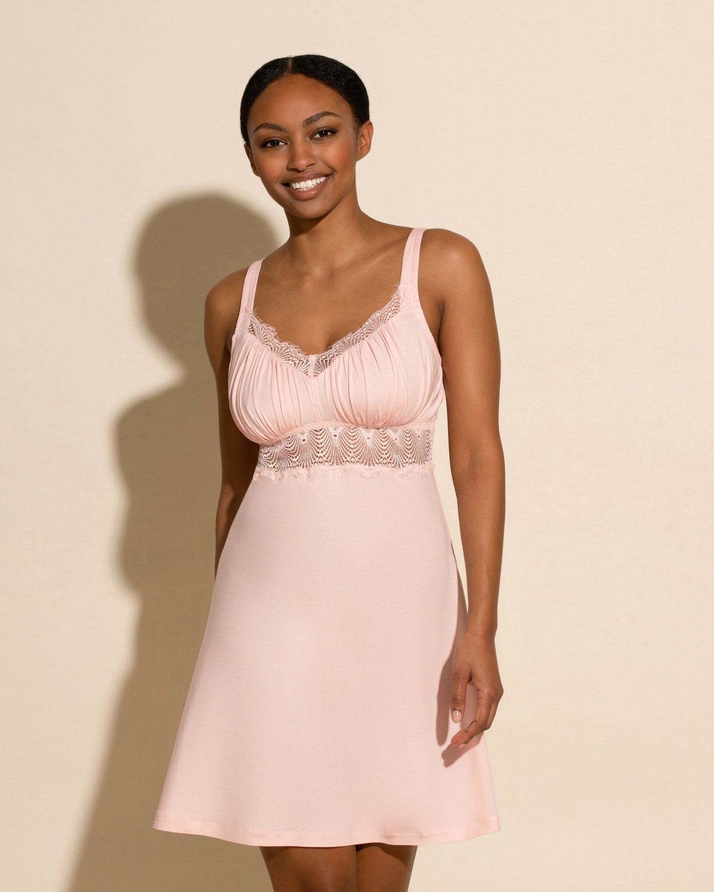 Allure Curvy Chemise - Pink Lilly