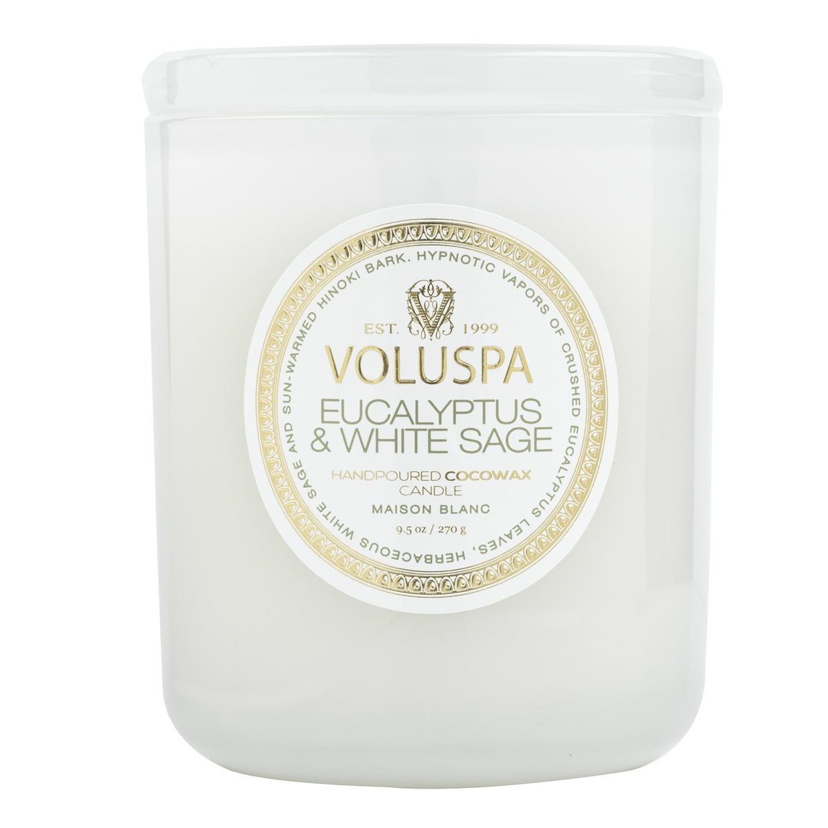 EUCALYPTUS AND WHITE TEA - Candle with Lid