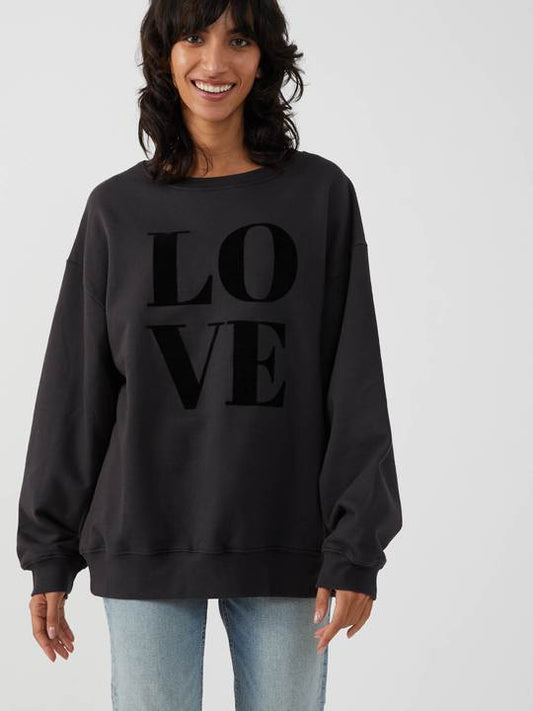 Love Flocked Sweatshirt