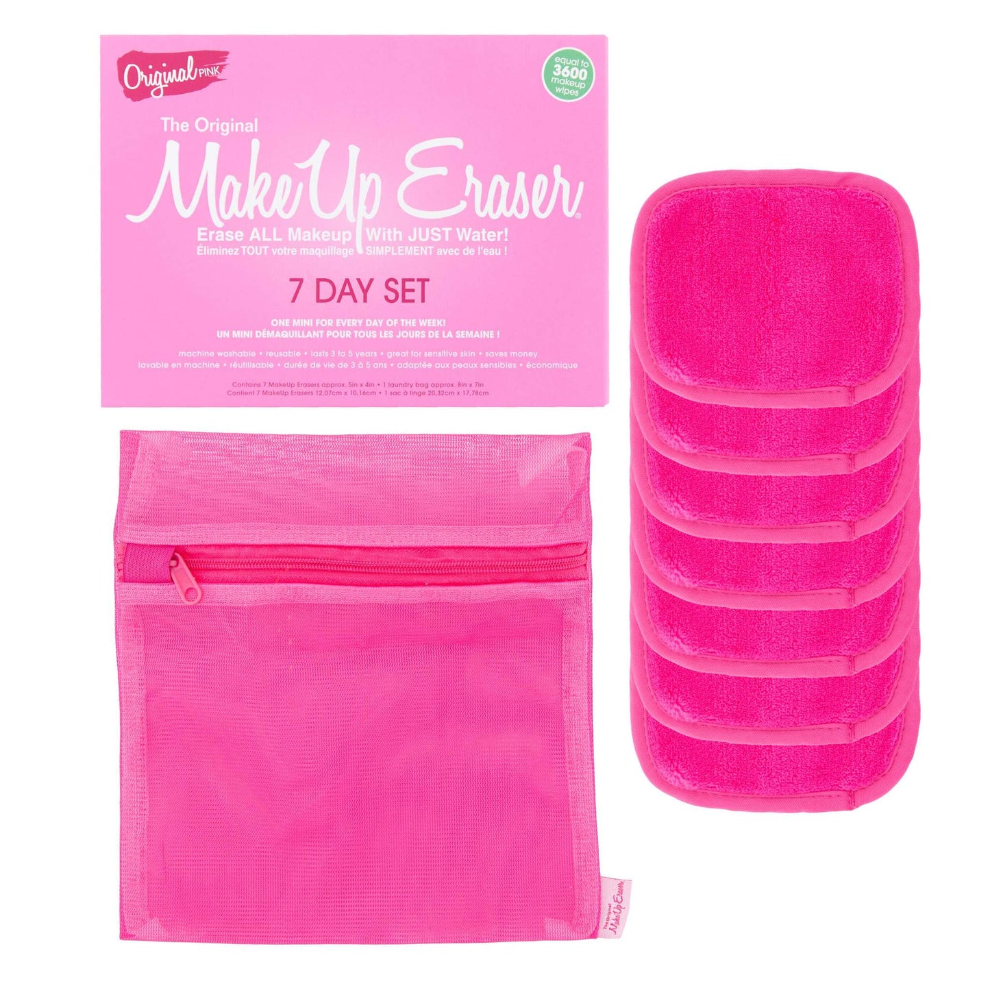 Original Pink 7-Day Mini MakeUp Eraser Set