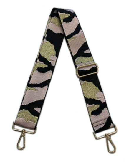 Reversible Leopard/Stripe Adjustable Bag Strap