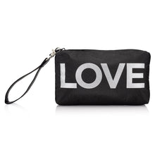 Load image into Gallery viewer, Wristlet- Black with Silver &quot; LOVE&quot;
