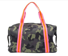 Load image into Gallery viewer, The Cassie Weekender Camo W/pink Straps
