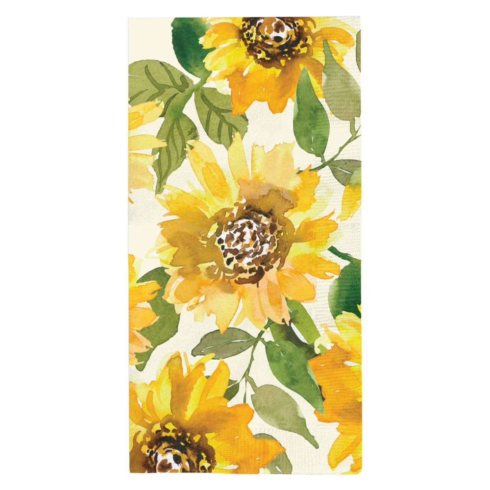 Guest Towel Sunflower Foil 3 Ply/20pk