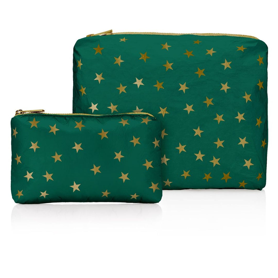 Set of Two- Evergreen with Myriad Gold Stars