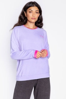 Orchid Embroidered Heart L/S Top